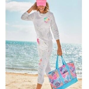 White and Pink Women's Jumpsuit